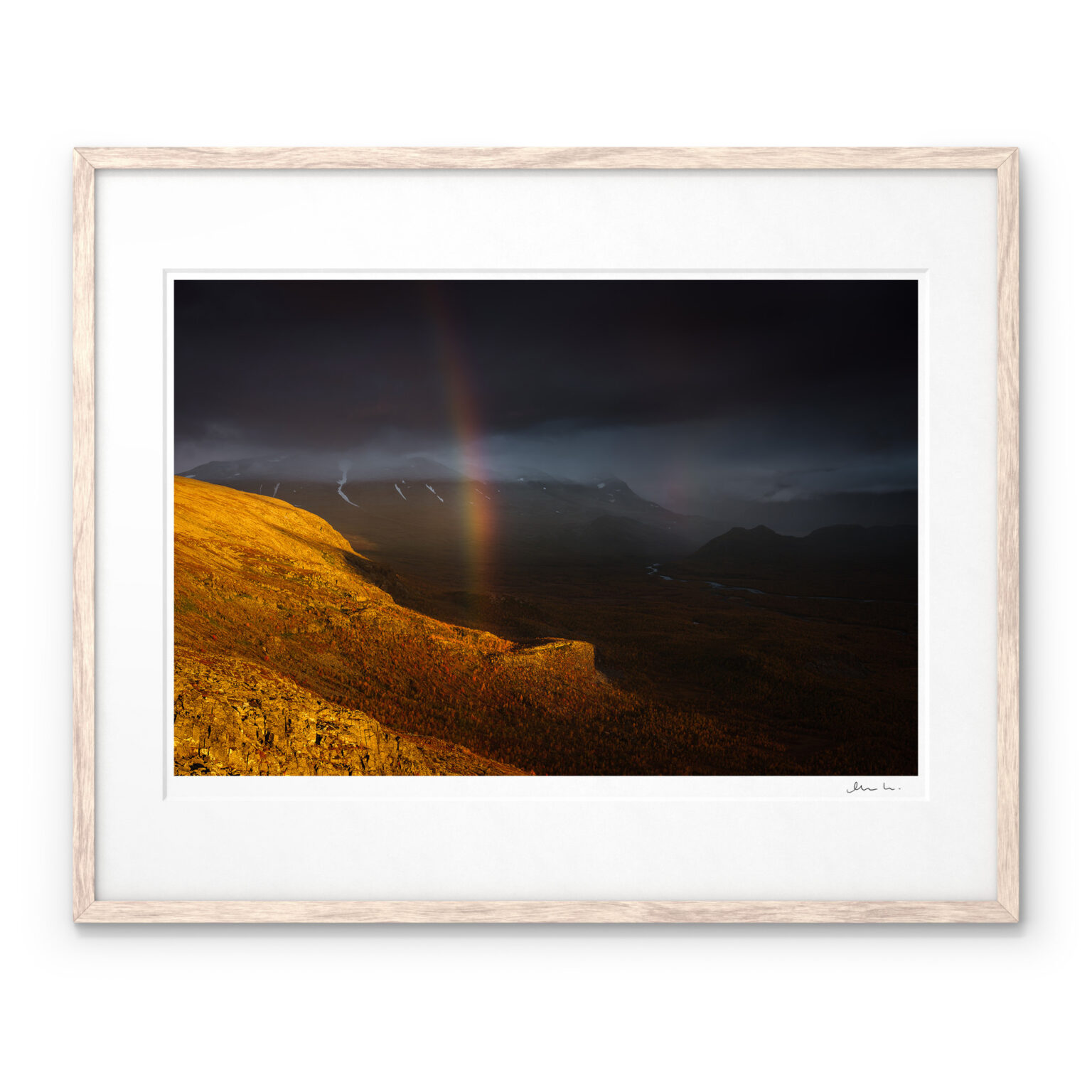 Rainbow Rapadalen Sarek National Park Art Print by Magnus Lindbom