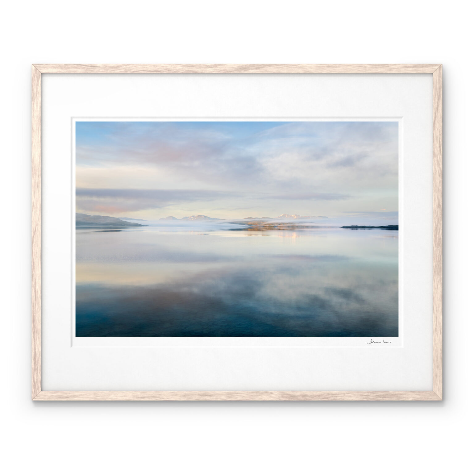 Mist over Vastenjaure Lake Padjelanta National Park Art Print by Magnus Lindbom