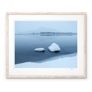 Winter Landscape Kvikkjokk Pärlälven Art Print by Magnus Lindbom