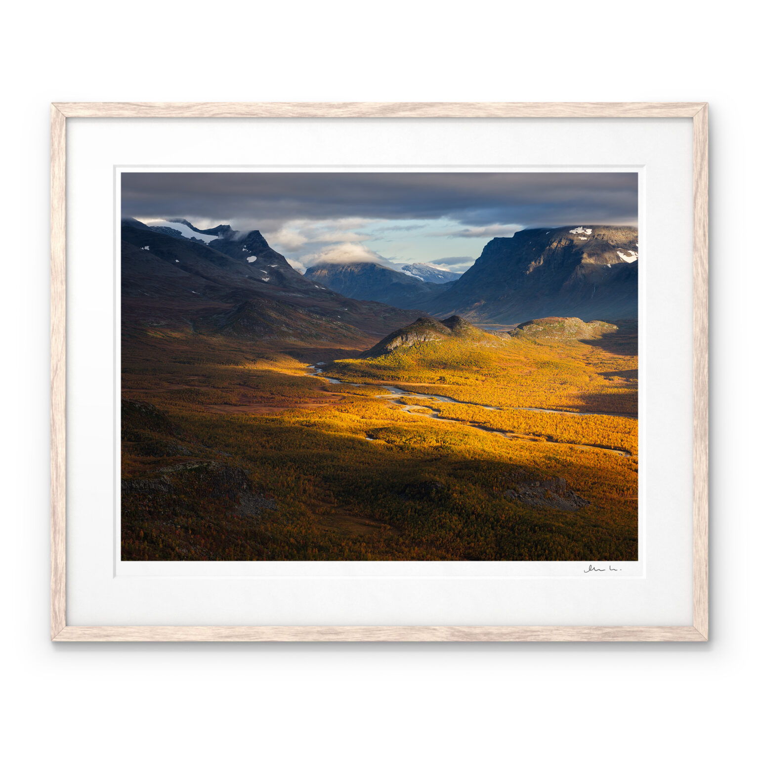 Rapadalen Autumn Colors Morning Light Sarek National Park Art Print by Magnus Lindbom