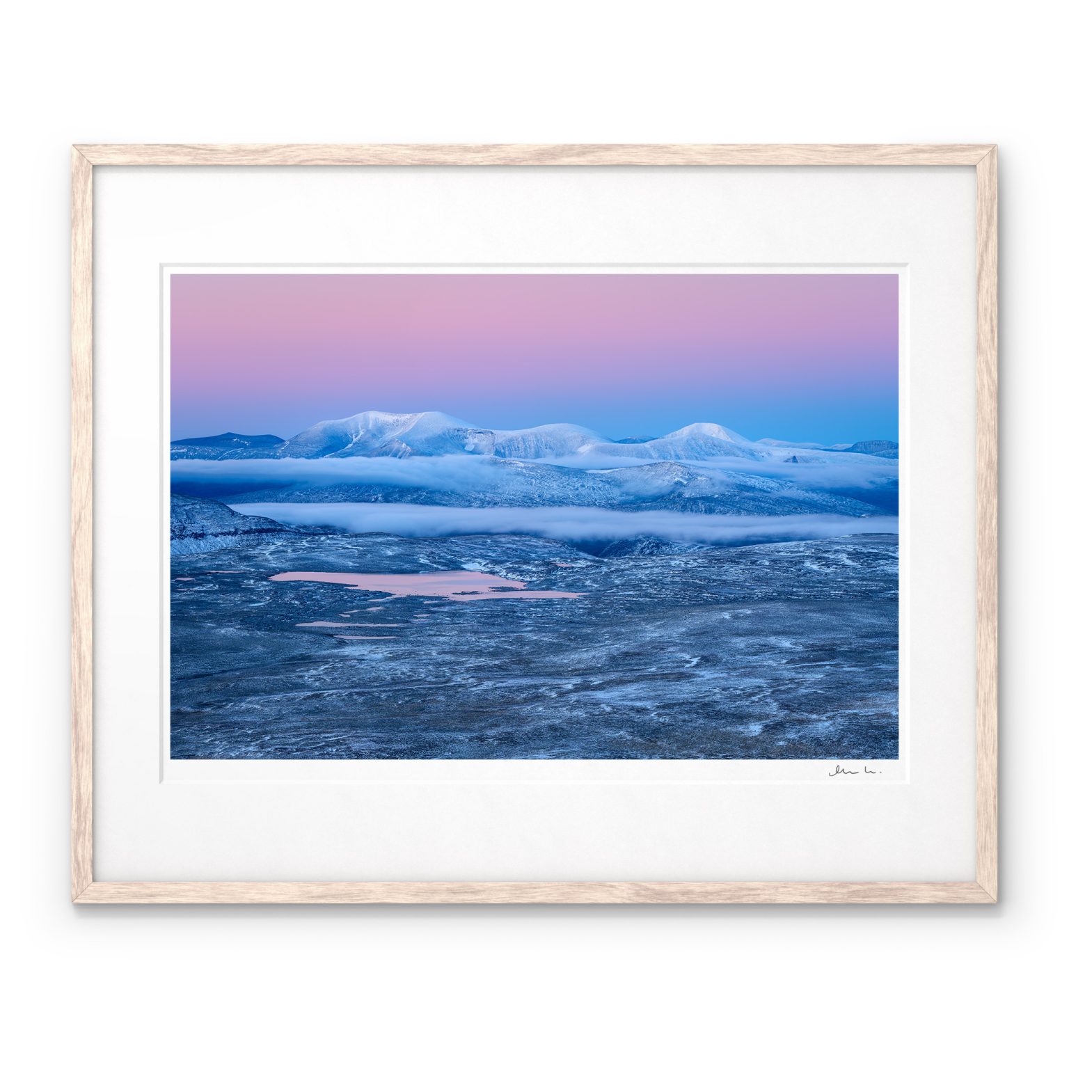 A Signed Art Print overlooking the Luohttolahko plateau and the Tarrekaise mountains in Sarek